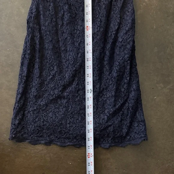 Adrianna Papell Navy Blue Lace Sheath Dress Size 8 - Picture 7 of 7